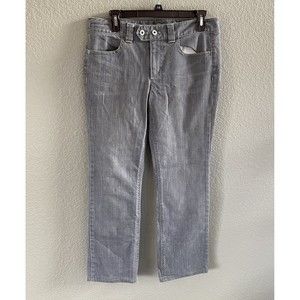 Ann Taylor Jeans Modern Fit Lindsay Waist  Gray Straight Low Rise Stretch 6